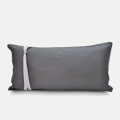 Capa para Almofada de Cama Algodão Retangular 400 Fios Barcelona Zinc Blue Gardenia