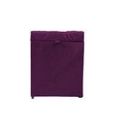 Ver imagem 4 de Puff Baú Estofado em Suede Amassado 1 Lugar Quadrado - Roxo