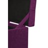 Puff Baú Estofado em Suede Amassado 1 Lugar Quadrado - Roxo - 3