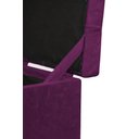 Ver imagem 3 de Puff Baú Estofado em Suede Amassado 1 Lugar Quadrado - Roxo