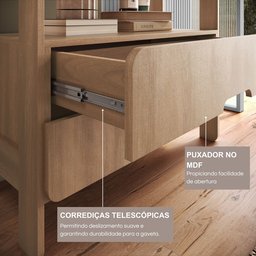 Estante Elvis com 2 Gavetas 100% Mdf - 4