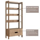 Ver mais imagens de Estante de Livros 100% MDF 81CMX183CM 2 Gavetas e 4 Prateleiras Elvis Marrom/Louro Freijó Grann