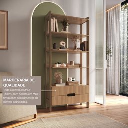 Estante Elvis com 2 Gavetas 100% Mdf - 6