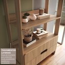 Ver imagem 5 de Estante de Livros 100% MDF 81CMX183CM 2 Gavetas e 4 Prateleiras Elvis Marrom/Louro Freijó Grann