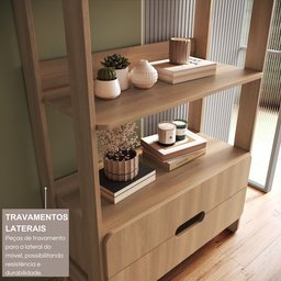 Estante Elvis com 2 Gavetas 100% Mdf - 5