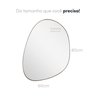Espelho Orgânico Moderno Sala Quarto Banheiro Lavabo 80x60cm em Couro 3cm - Mod. Pinterest Caramelo - 5