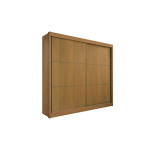Guarda Roupa Casal 2 Portas 6 Gavetas Cancun D' Doro Cinamomo/ Cinamomo com Off White