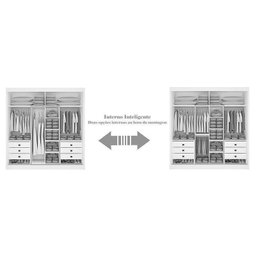 Guarda Roupa Casal 2 Portas 6 Gavetas Cancun D' Doro Cinamomo/ Cinamomo com Off White - 4