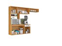 Ver imagem 3 de Cozinha Nanda 5 Portas e 1 Gaveta C/ Balcão 179,4cm:cinamomo/branco