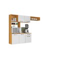 Ver imagem 2 de Cozinha Nanda 5 Portas e 1 Gaveta C/ Balcão 179,4cm:cinamomo/branco