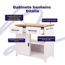 Ver imagem 3 de Gabinete Armário Banheiro 78,3x85x44,6 Cm