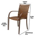 Ver imagem 4 de Kit 4 Cadeiras Fibra Argila Mesa Marrom E Bege