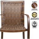 Ver imagem 2 de Kit 4 Cadeiras Fibra Argila Mesa Marrom E Bege