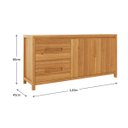 Ver imagem 3 de Balcão Buffet Nature com 2 Portas e 4 Gavetas Rústico Claro Madeira Pinus