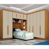 Conjunto Guarda Roupa Modulado Orion Cinamomo Off White Solteiro 11 Portas 9 Gavetas Leifer Móveis - 2