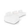 Sofá 3 Lugares Orgânico com Chaise e 2 Módulos Berlim Bouclê Off White K01 - D'rossi - 2