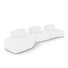 Sofá 3 Lugares Orgânico com Chaise e 2 Módulos Berlim Bouclê Off White K01 - D'rossi - 3