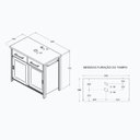 Ver imagem 4 de Gabinete Armário para Banheiro 78,30 Cm X 85 Cm X 44,60 Cm