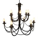 Ver imagem 4 de Pendente de Ferro para Iluminação com Cúpulas de Algodão 2 Andares Libertas Rosas