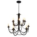 Ver imagem 7 de Pendente de Ferro para Iluminação com Cúpulas de Algodão 2 Andares Libertas Rosas