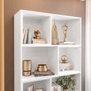 Ver mais imagens de Estante para Livros Retrô com 4 Nichos Removíveis 180cmx90cm Atlas Yescasa