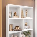 Ver mais imagens de Estante para Livros Retrô com 4 Nichos Removíveis 180cmx90cm Atlas Yescasa