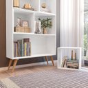 Ver imagem 7 de Estante para Livros Retrô com 4 Nichos Removíveis 180cmx90cm Atlas Yescasa