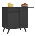 Ver imagem 1 de Balcão Cozinha de Canto 1 Porta Veneza Multimóveis MP3743.895 Preto
