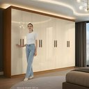 Ver imagem 3 de Guarda Roupa Casal 8 Portas 4 Gavetas Paris Espresso Móveis