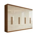 Ver imagem 2 de Guarda Roupa Casal 8 Portas 4 Gavetas Paris Espresso Móveis Off White/Cinamomo