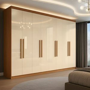 Guarda Roupa Casal 8 Portas 4 Gavetas Paris Espresso Móveis