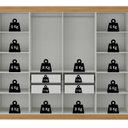Ver mais imagens de Guarda Roupa Casal 8 Portas 4 Gavetas Paris Espresso Móveis Off White/Cinamomo