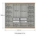 Ver imagem 3 de Guarda Roupa Casal 8 Portas 4 Gavetas Paris Espresso Móveis