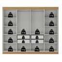 Ver imagem 6 de Guarda Roupa Casal 8 Portas 4 Gavetas Paris Espresso Móveis