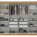 Ver imagem 7 de Guarda Roupa Casal 8 Portas 4 Gavetas Paris Espresso Móveis Off White/Cinamomo