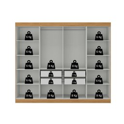 Guarda-Roupa Paris 8 Portas 200x237x47cm - 6