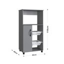 Ver imagem 3 de Fruteira com Nicho para Forno 1 Porta 2 Cestos Cinza