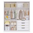 Ver imagem 5 de Conjunto Quarto de Bebê 1 Berço Alegria 1GUARDA Roupas 4 Portas 4 Gavetas Espresso Móveis Branco