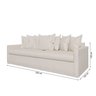 Sofá 4 Lugares com Capa 100% Removível e Lavável Enseada 220cm - 3