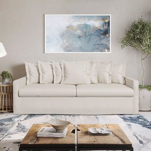 Sofá 4 Lugares com Capa 100% Removível e Lavável Enseada 220cm