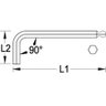Chave Allen Hexagonal Abaulada Longa Tipo L 1/4" - Gedore 012928 - 3