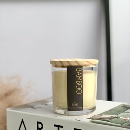 Vela Aromática Bamboo Copo com Tampa 180g  Cera de Coco - 1