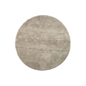 Tapete Redondo 0,80cm Quarto Sala Escritório Pelo Macio.:areia