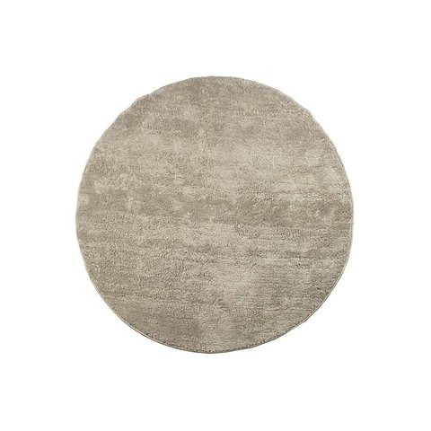 Tapete Redondo 0,80cm Quarto Sala Escritório Pelo Macio.:areia