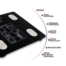 Balança Digital Corporal Bioimpedância Bluetooth App - 3