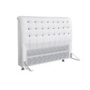 Ver imagem 1 de Cabeceira Cama Box Estofada Queen Queen Dama Courano Branco/Preto - Simbal