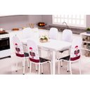 Ver imagem 2 de Kit 4 Capas de Cadeira Natal Encosto Tubular Cozinha Decoração Festas Malha Gel:papai Noel Feliz Nat