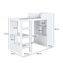 Ver imagem 4 de Cama Alta Multifuncional Solteiro Infantil/Juvenil com Estante e Escrivaninha 80 Amsterdam Branco