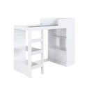 Ver imagem 3 de Cama Alta Multifuncional Solteiro Infantil/Juvenil com Estante E Escrivaninha 80 Amsterdam