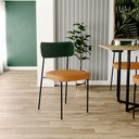 Ver imagem 2 de Kit 04 Cadeiras para Sala de Jantar Melina L02 Facto Verde Musgo Couríssimo Whisky - Lyam Decor